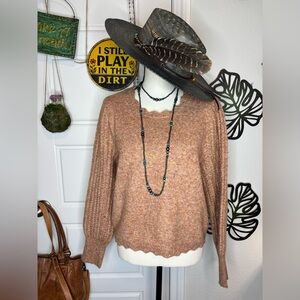 NWT Frye Scalloped Wool Blend Sweater